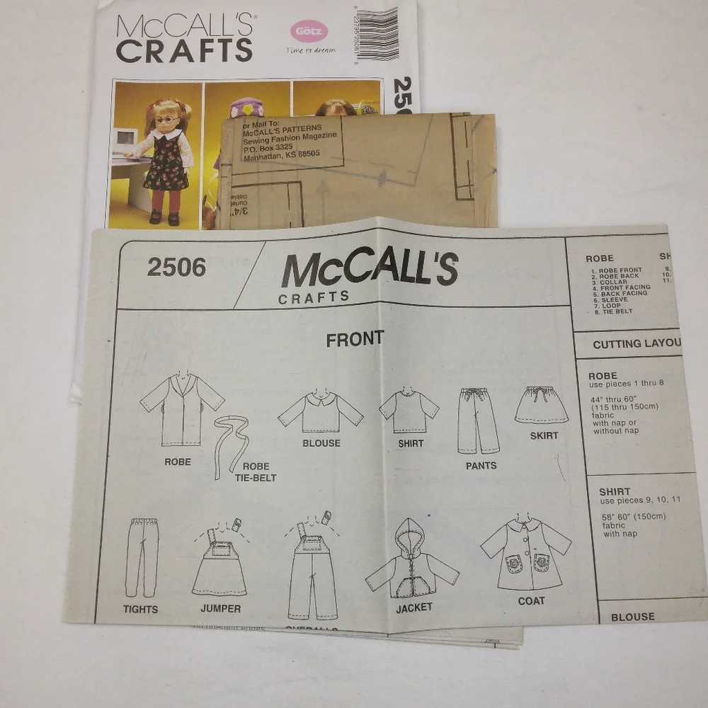 McCall's 2506 Wardrobe for 18
